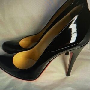 Clarks Shiny Black Heels